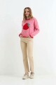 Sweater tejido jacquard frutilla ROSADO