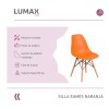 Silla De Comedor Eames Pack 4 Unidades Varios Colores Lumax Naranja