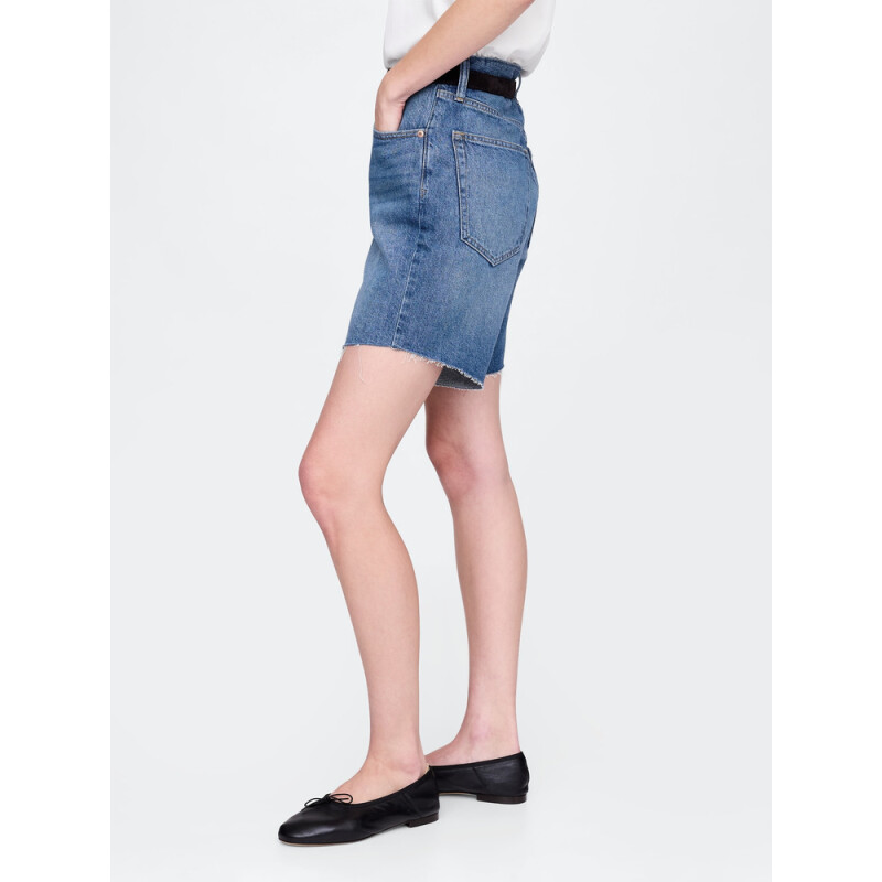 LOOSE BERMUDA SHORT MEDIUM INDIGO
