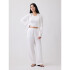 V-LINEN PO WIDE LEG OPTIC WHITE