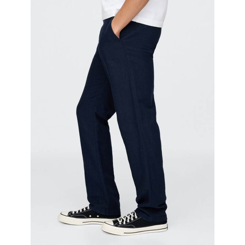 STRAIGHT LINEN PANT CLASSIC NAVY