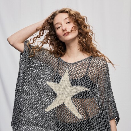 PONCHO STAR Negro