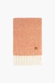 Bufanda bicolor con flecos bordo