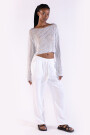 CROP SWEATER Silver