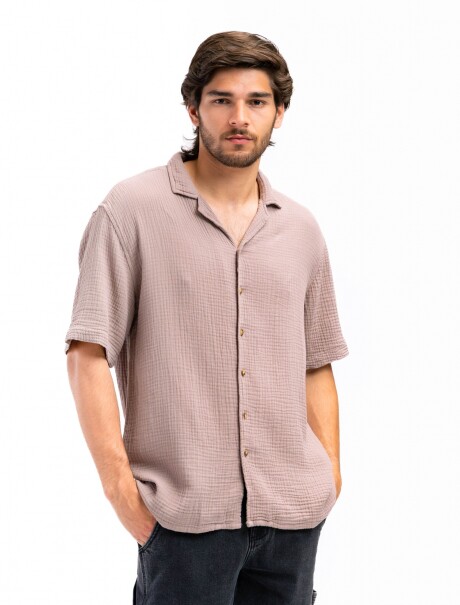 Camisa Tetra Algodón Cartagena Tostado