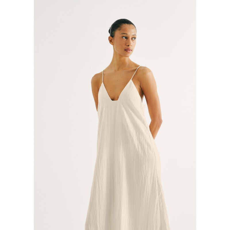 VESTIDO FEM CAQUI CLARO