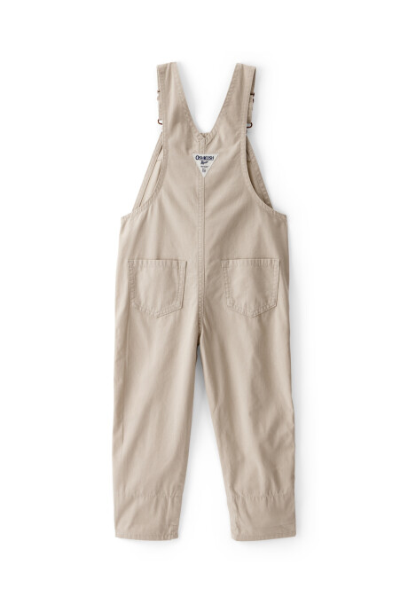 Enterito de lona liviana, khaki, con forro floral Sin color