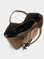 Bolso Tote Liso Con Cierre De Cremallera camel