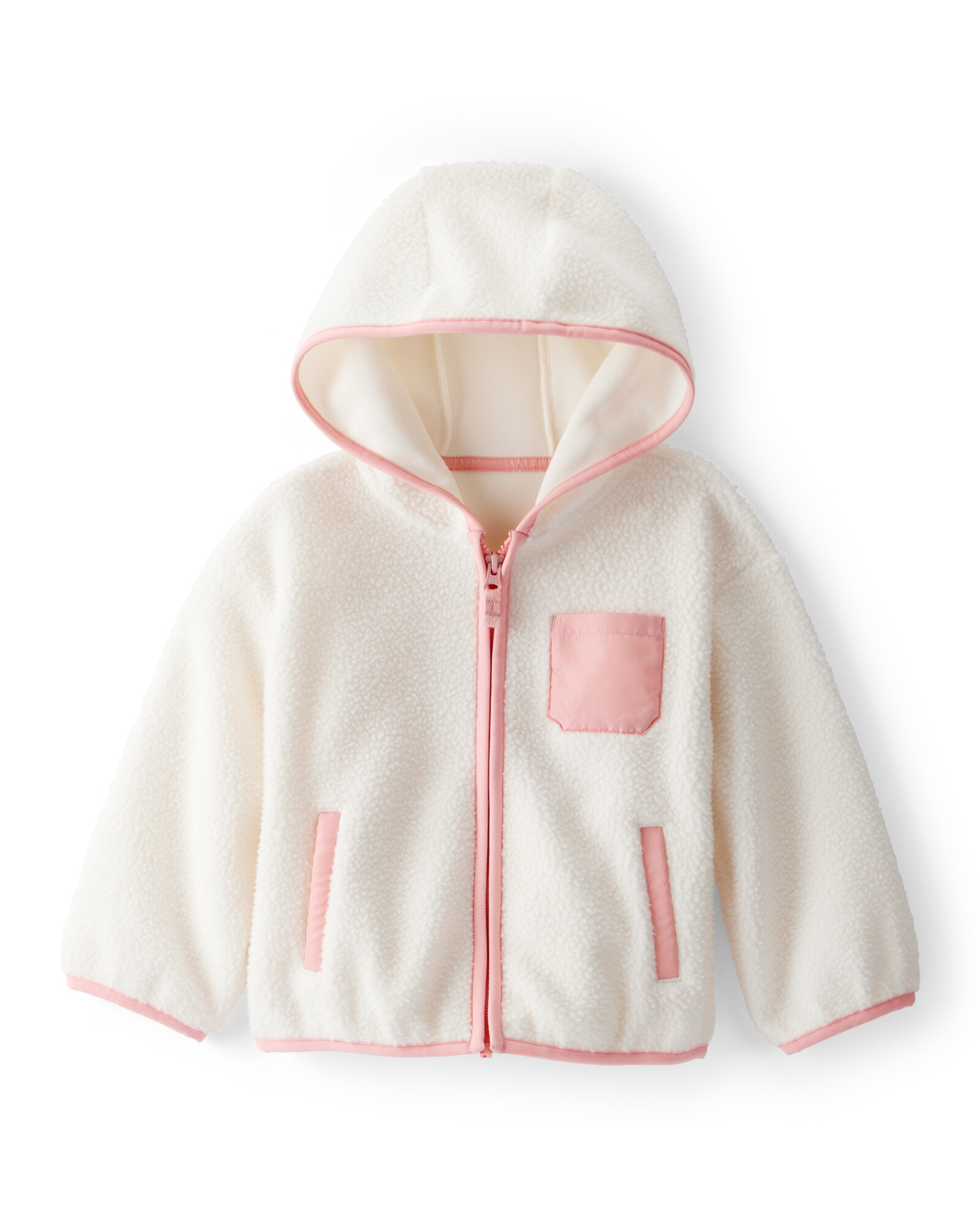 Campera de polar, blanco Sin color