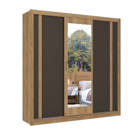 PLACARD ROPERO 3 PUERTAS MDP MARRON IBIZA FLEX