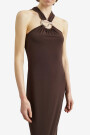 VESTIDO C LOGO CROSSED Marron