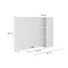 Aereo Esquinero Americana 80 cm 2 Puertas Blanco Aereo Esquinero Americana 80 cm 2 Puertas Blanco