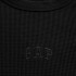 V-FRCH LS WAFFLE MINI LOGO CREW BLACK