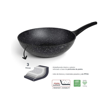 Wok 28 cm Aluminio Fundido Java Lacor Wok 28 cm Aluminio Fundido Java Lacor