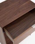 Consola Norlen con cajón y balda de chapa de nogal FSC Mix Credit 60 x 81 cm. Consola Norlen con cajón y balda de chapa de nogal FSC Mix Credit 60 x 81 cm.