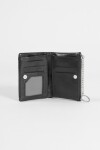 Billetera flap con cierre negro