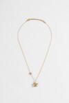 Collar acero star dorado