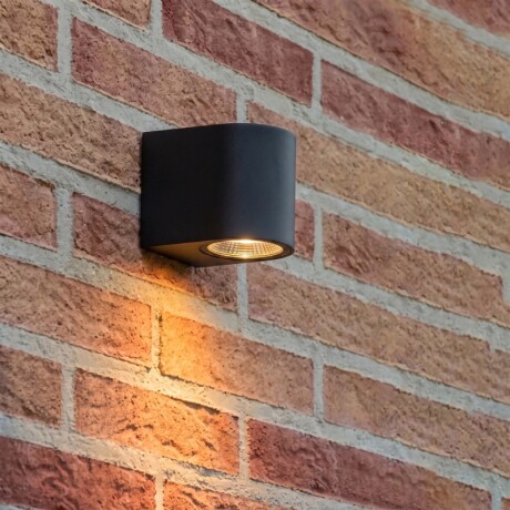 ARTEFACTO PARMA DECORATIVO PARA ADOSAR EN PARED UNIDIRECCIONAL PEQUEÑO Luminaria de Pared Parma Unidireccional Negra