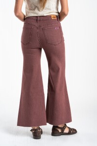 Flare Wide Leg Lavado Burdeos