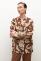 Camisa estampada chocolate