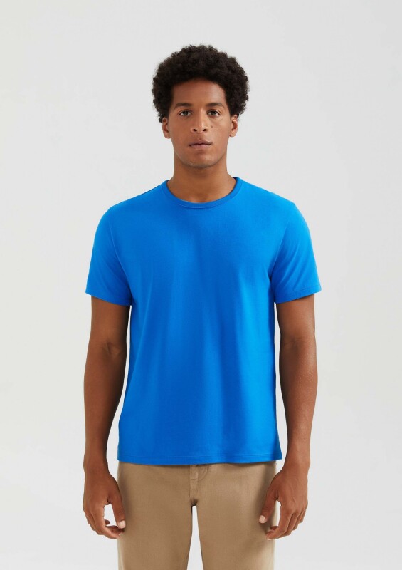 CAMISETA MM MASC AZUL MEDIO