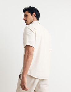 012265 CAMISA HARRINGTON LABEL Beige