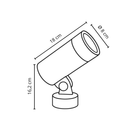 ARTEFACTO EXTERIOR DE PISO ESTOCOLMO 20W 2700K IP65 Luminaria de Piso Exterior Estocolmo 20W