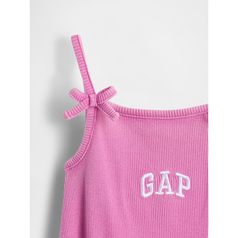 IE FRCH BOW STRAP LOGO DRESS STANDOUT PINK