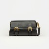 Bandolera Elise en cuero snake bitono Negro