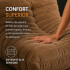Sillón ComboHome Toggo 1 Cuerpo Lazy Sofa Puff Corderoy Marrón 1