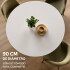 Mesa Comedor ComboHome Tulip Redonda Laqueada 90cm Premium Blanco 1