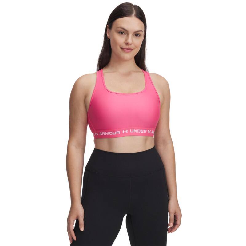 UA Crossback Mid Bra-PPL PNK-672