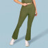 PANT FEM POLY/SPX EVERLAST FLARE POCKET GN W7 GREEN