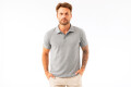 REMERA PIQUE CUELLO POLO 1801 Gris Melange