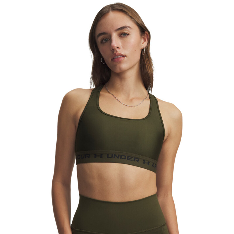 UA Crossback Mid Bra-PPL GRN-308