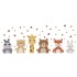 Vinilo Decorativo Infantil Animales de la Selva 60 x 30 cm Marrón 2