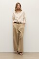 Camisa fantasia beige