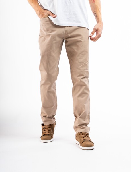 Pantalón Canvas Algodón Clásico Beige