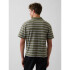 SS RELAXED POLO GREEN STRIPE