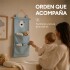 Organizador Colgante Osito Con 3 Bolsillos Para Bebé 60x20cm Azul