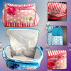 Bolso maternal, pañalero con cambiador rayas - lunares Celeste