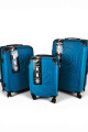 Set de 3 valijas ABS (fibra) de 20", 24" y 28" Azul