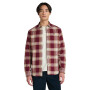 Camisa Herringbone Flannel Check Hombre Burgundy YD