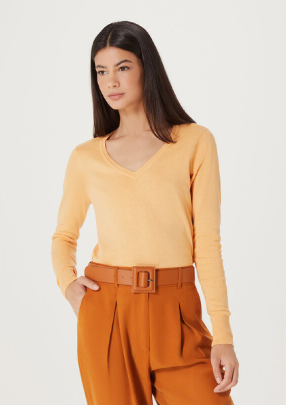 BLUSAO FEM NARANJA CLARO