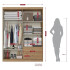 Placard Ropero Star 4 Puertas Con 2 Cajones 5912 MARRON
