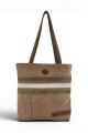 Bolso Tote de Lona Casual Marrón