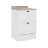 Bajo Mesada Americana con cajones 60cm Blanco Bajo Mesada Americana con cajones 60cm Blanco