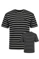Remera O'Neill Textured Stripe Crew Negro