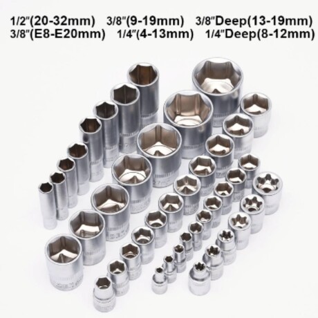 JUEGO DE DADOS DE 1/2. 3/8 Y 1/4 133 PIEZAS N/a