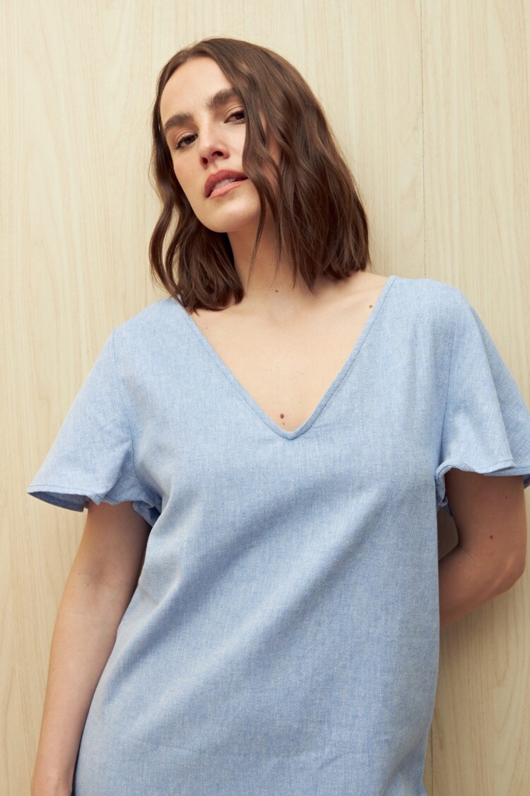 VESTIDO MARILOU Azul Melange